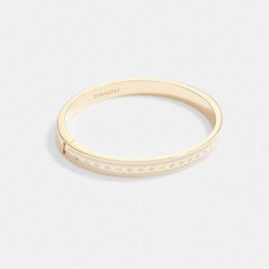 Coach 6 Mm Signature Enamel Bangle Smycken Dam Guld | 57VWLTOSP