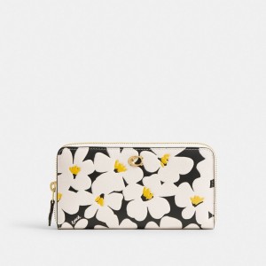 Coach Accordion Zip Wallet With Floral Print Stor Plånbok Dam Olika Färger | 41IOZBKLQ