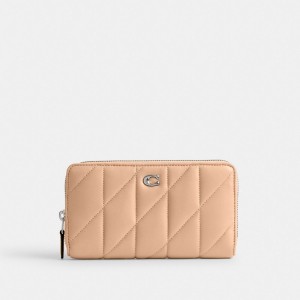 Coach Accordion Zip Wallet With Pillow Quilting Stor Plånbok Dam Silver | 29RHXYDMO