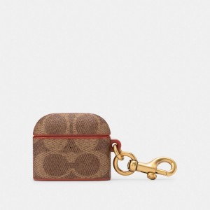 Coach Airpods 3 Rd Generation Case In Signature Canvas Resväska Dam Bruna | 08RDUVJBF