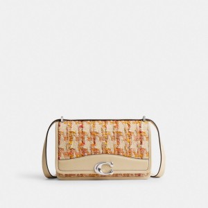 Coach Bandit Shoulder Bag In Tweed Axelväska Dam Silver Olika Färger | 18XAVJCWK