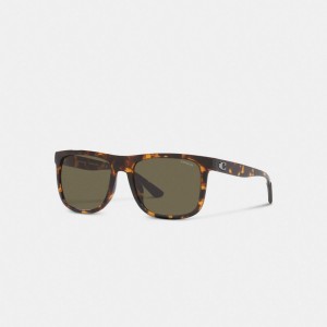 Coach Beveled Signature Flat Top Square Sunglasses Solglasögon Herr Olika Färger | 32NHRUFMS