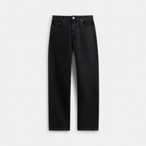 Coach Black Taper Jeans In Organic Cotton Byxor Herr Svarta | 30XZRSPUE