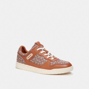 Coach C201 Sneaker In Micro Signature Jacquard Sneakers Herr Olika Färger | 82HRKJDIP