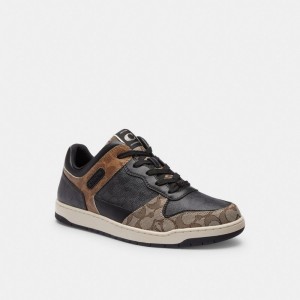 Coach C201 Sneaker In Signature Sneakers Herr Svarta | 82BAERFMU