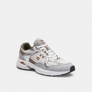 Coach C301 Sneaker Sneakers Dam Vita Grå | 52VCAPGYO