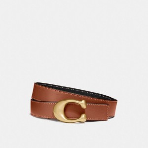 Coach C Hardware Reversible Belt, 25 Mm Bälte Dam Svarta | 09LRGNYMK