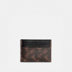 Coach Card Case With Horse And Carriage Print Card Case Herr Olika Färger | 60YKMQGBN