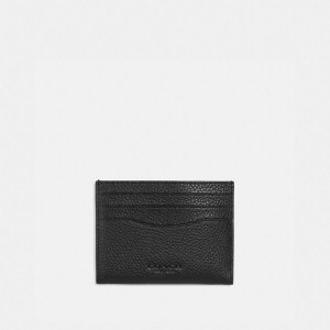 Coach Card Case With Signature Canvas Interior Card Case Herr Svarta Khaki | 87NOHAKZF
