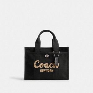 Coach Cargo Tote Bag 26 Toteväska Dam Silver Svarta | 25RWDTSKB