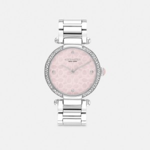 Coach Cary Watch, 34 Mm Klocka Dam Grå Rosa | 95XNZQYHP