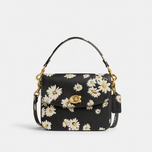 Coach Cassie Crossbody Bag 19 With Floral Print Crossbody Väska Dam Svarta Olika Färger | 81ZNRBEDL