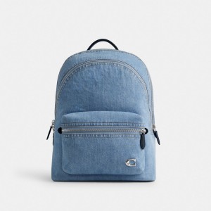 Coach Charter Backpack Ryggsäckar Herr Blå Indigo Blå | 72PBWILTE