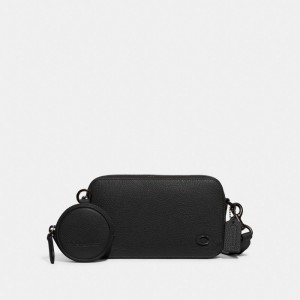 Coach Charter Slim Crossbody Crossbody Väska Herr Svarta | 14PWDAZKR