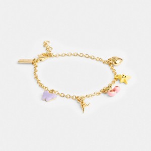 Coach Cherry And Heart Charm Bracelet Smycken Dam Guld Olika Färger | 52TQXJYUN