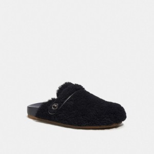 Coach Clog In Shearling Sandaler Herr Svarta | 03FRMKJVI