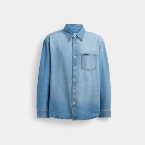 Coach Denim Shirt Blast Herr Ljustvätt | 09SCEYQGA