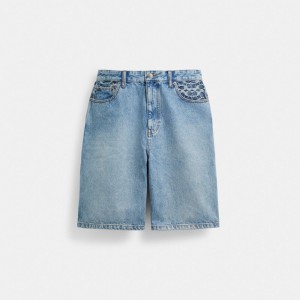 Coach Denim Shorts Byxor Herr Ljustvätt | 98PZIXRSJ