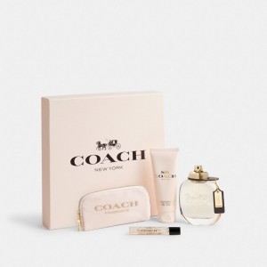 Coach Eau De Parfum 4 Piece Gift Set Fragrance Dam Olika Färger | 71GAEIQMT