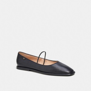 Coach Emilia Mary Jane Platta Skor Dam Svarta | 24IFEMLZU