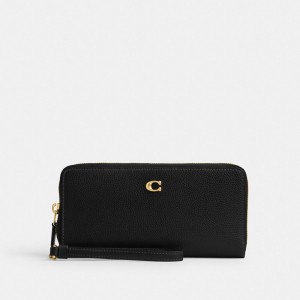 Coach Essential Continental Wallet Stor Plånbok Dam Svarta | 26GNUJCLA