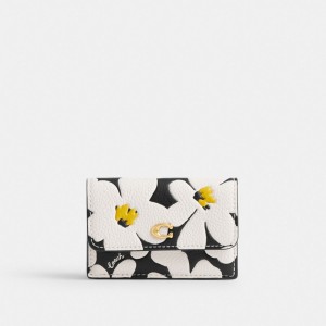 Coach Essential Mini Trifold Wallet With Floral Print Liten Plånbok Dam Olika Färger | 39WIDECLM
