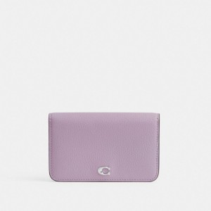 Coach Essential Slim Card Case In Colorblock Card Case Dam Silver Lila Olika Färger | 91BHPFQZR
