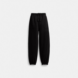 Coach Essential Solid Joggers Byxor Dam Svarta | 69ZJFXSGB