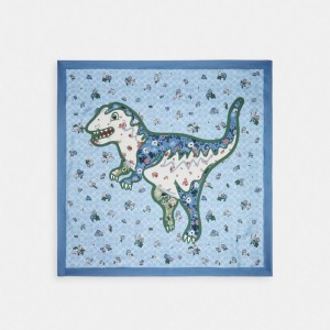 Coach Floral Print Rexy Silk Square Scarf Halsduk Dam Olika Färger | 95UHWPVIG