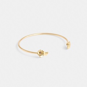 Coach Garden Charms Cuff Bracelet Smycken Dam Guld | 18CVKSPYJ
