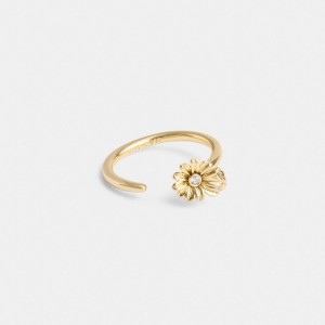Coach Garden Flower Ring Smycken Dam Guld | 90KMNQOBI