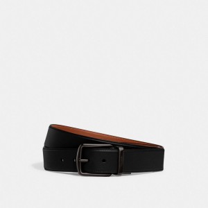 Coach Harness Buckle Cut To Size Reversible Belt, 38 Mm Bälte Herr Svarta | 40BDIYNOX