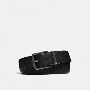 Coach Harness Buckle Cut To Size Reversible Belt, 38 Mm Bälte Herr Svarta | 90XCDQPFM