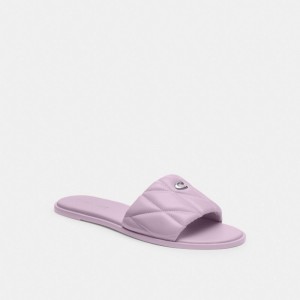 Coach Holly Sandal With Quilting Sandaler Dam Lila | 49WXPQBMY