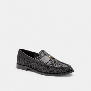 Coach Jolene Loafer Platta Skor Dam Svarta | 34NSDQOYF