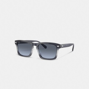 Coach Keyhole Square Sunglasses Solglasögon Herr Blå | 03OMSJBGY