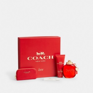 Coach Love Eau De Parfum 4 Piece Gift Set Fragrance Dam Olika Färger | 95QZETPUL