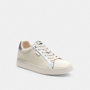 Coach Lowline Low Top Sneaker Sneakers Dam Silver | 17CYAFUXH