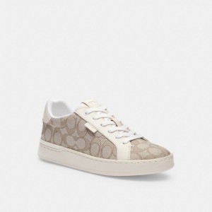 Coach Lowline Low Top Sneaker Sneakers Dam Grå | 58YKTZAEU
