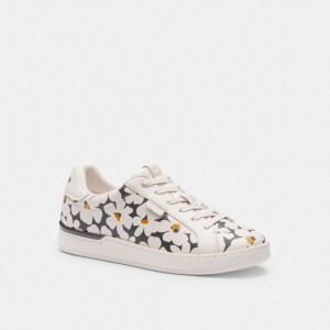 Coach Lowline Low Top Sneaker With Floral Print Sneakers Dam Olika Färger | 87RTOXEAB