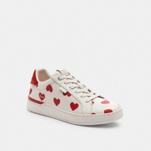 Coach Lowline Low Top Sneaker With Valentine's Print Sneakers Dam Röda | 71WCEPNRU