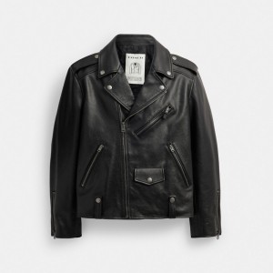 Coach Moto Jacket Jackor Dam Svarta | 61CPEIJVZ