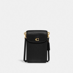 Coach Phone Crossbody Bag Crossbody Väska Dam Svarta | 74TELKXDS