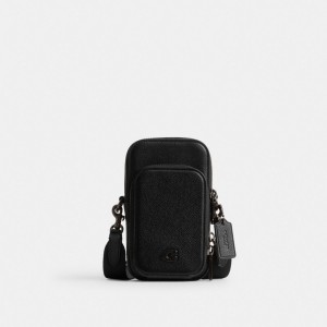 Coach Phone Crossbody Crossbody Väska Dam Svarta | 03DMZKJWI