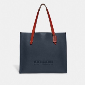 Coach Relay Tote Bag Toteväska Herr Blå | 19DYVXZRB