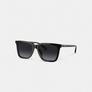 Coach Retro Square Sunglasses Solglasögon Herr Svarta | 04GRSPTXN
