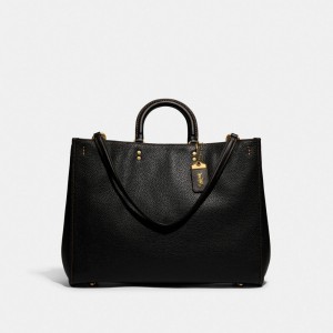 Coach Rogue Bag 39 In Regenerative Leather Satchel Väska Dam Svarta | 80YLPHIMN