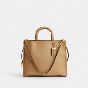 Coach Rogue Bag Satchel Väska Dam Beige | 61WEUTPAN