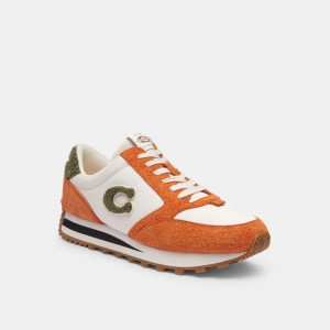Coach Runner Sneaker Sneakers Herr Bruna Orange | 49TZFNWLJ