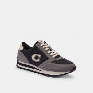 Coach Runner Sneaker Sneakers Herr Svarta Grå | 63YJQZLHU